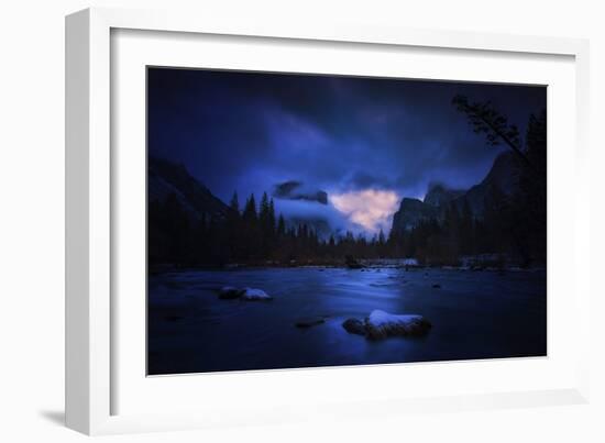 Blue Valley Mood Yosemite National Park Merced River-Vincent James-Framed Photographic Print