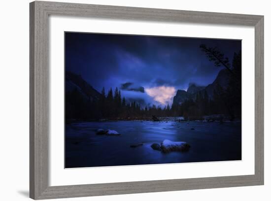 Blue Valley Mood Yosemite National Park Merced River-Vincent James-Framed Photographic Print