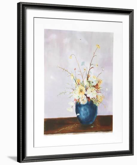 Blue Vase Floral-Fioravanti-Framed Limited Edition