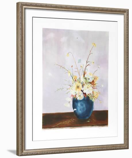 Blue Vase Floral-Fioravanti-Framed Limited Edition