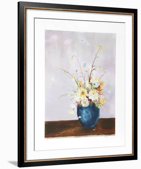 Blue Vase Floral-Fioravanti-Framed Limited Edition