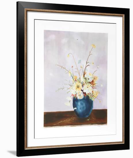 Blue Vase Floral-Fioravanti-Framed Limited Edition