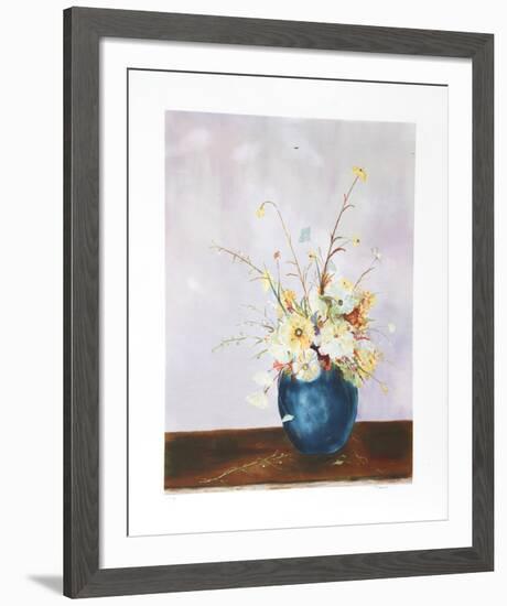 Blue Vase Floral-Fioravanti-Framed Limited Edition