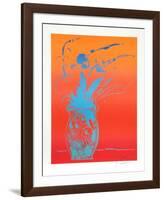 Blue Vase-Peter Max-Framed Limited Edition