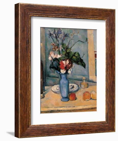 Blue Vase-Paul Cézanne-Framed Art Print