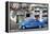 Blue Vintage American Car Parked on a Street in Havana Centro-Lee Frost-Framed Premier Image Canvas