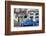 Blue Vintage American Car Parked on a Street in Havana Centro-Lee Frost-Framed Photographic Print