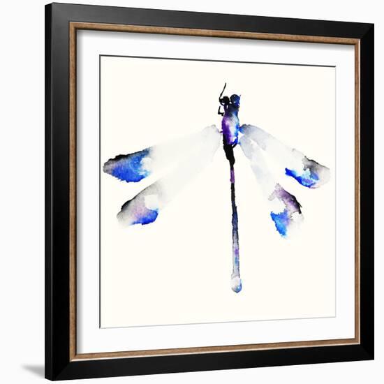 Blue & Violet Dragonfly-Karin Johannesson-Framed Premium Giclee Print
