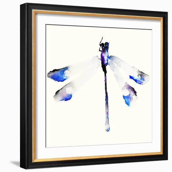 Blue & Violet Dragonfly-Karin Johannesson-Framed Premium Giclee Print