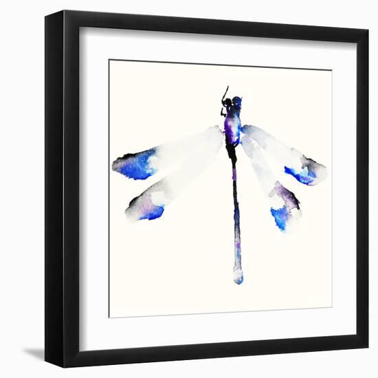 Blue & Violet Dragonfly-Karin Johannesson-Framed Art Print