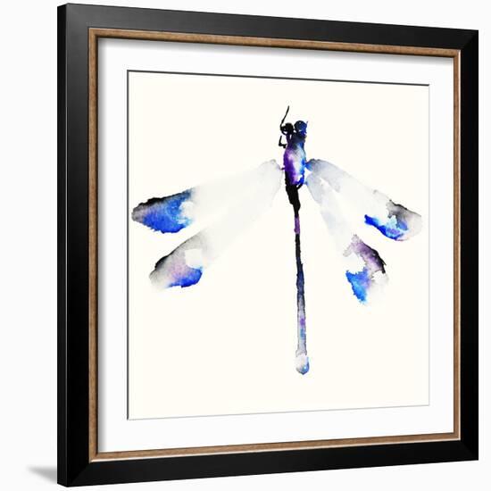 Blue & Violet Dragonfly-Karin Johannesson-Framed Art Print