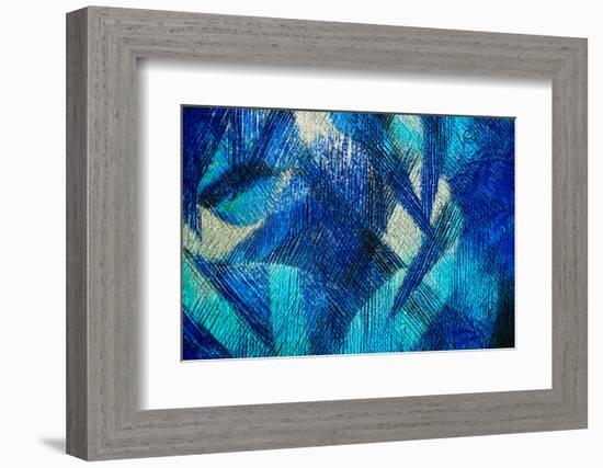 Blue Wall Abstract-Ursula Abresch-Framed Photographic Print