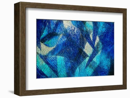 Blue Wall Abstract-Ursula Abresch-Framed Photographic Print