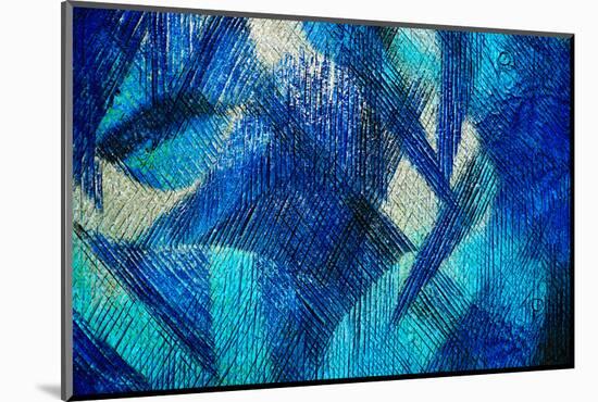 Blue Wall Abstract-Ursula Abresch-Mounted Photographic Print