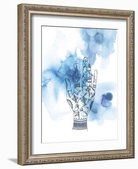 Blue Wash Hand-Paula Mills-Framed Giclee Print