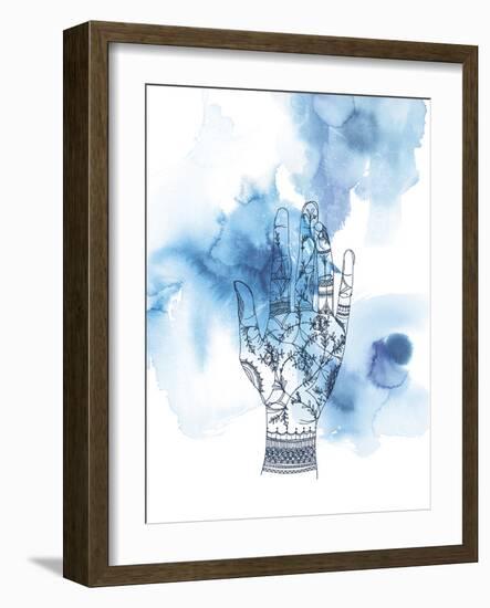 Blue Wash Hand-Paula Mills-Framed Giclee Print