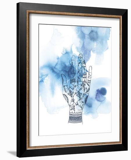 Blue Wash Hand-Paula Mills-Framed Giclee Print