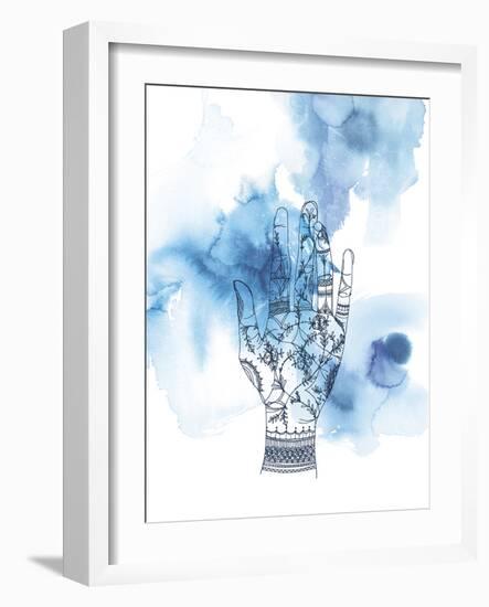 Blue Wash Hand-Paula Mills-Framed Giclee Print