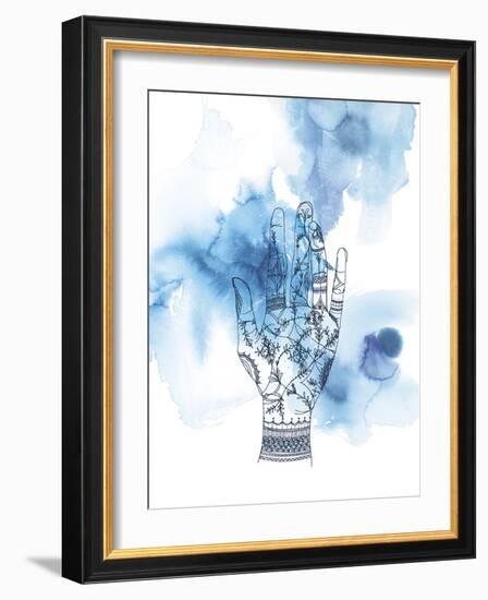 Blue Wash Hand-Paula Mills-Framed Giclee Print