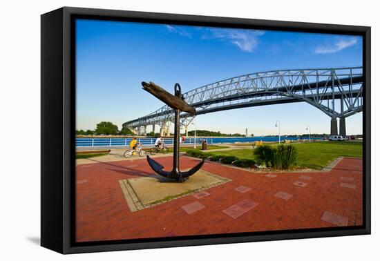 Blue Water Bridge at Port Huron, Michigan, USA-null-Framed Stretched Canvas
