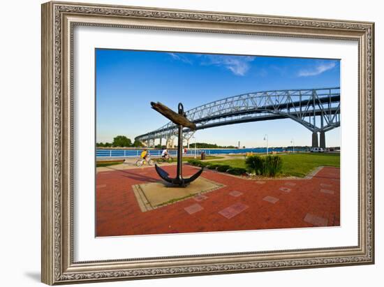 Blue Water Bridge at Port Huron, Michigan, USA-null-Framed Photographic Print