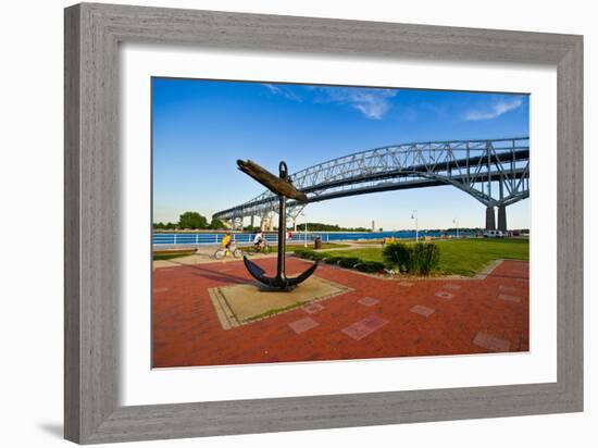 Blue Water Bridge at Port Huron, Michigan, USA-null-Framed Photographic Print