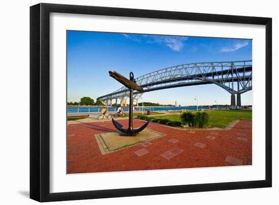 Blue Water Bridge at Port Huron, Michigan, USA-null-Framed Photographic Print