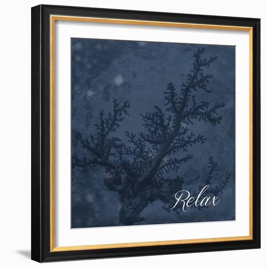 Blue Water Coral Relax-Jace Grey-Framed Art Print