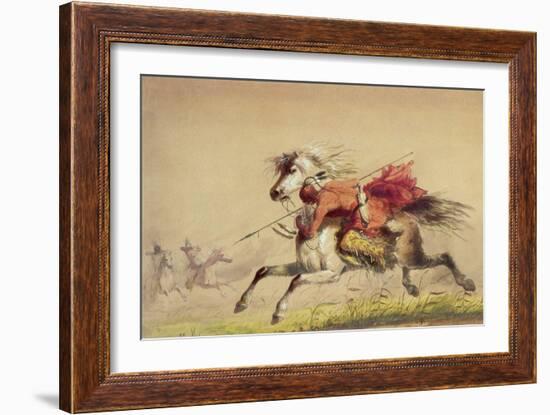 Blue Water Creek Battle, 1855-Alfred Jacob Miller-Framed Giclee Print