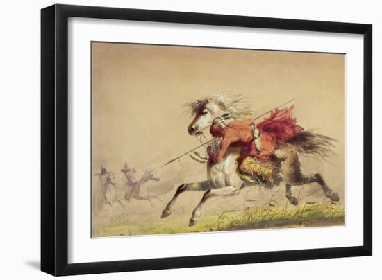 Blue Water Creek Battle, 1855-Alfred Jacob Miller-Framed Giclee Print