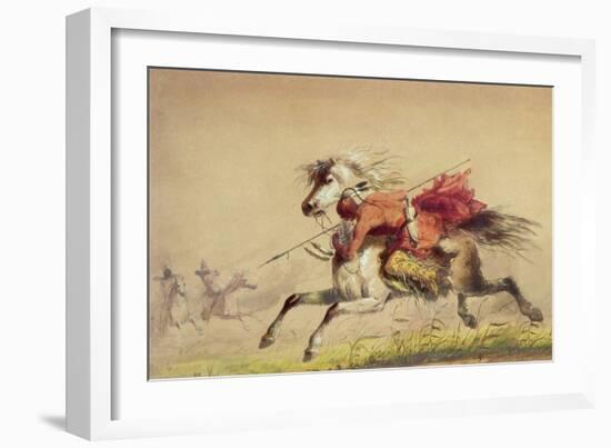 Blue Water Creek Battle, 1855-Alfred Jacob Miller-Framed Giclee Print