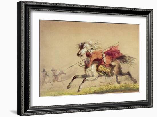 Blue Water Creek Battle, 1855-Alfred Jacob Miller-Framed Giclee Print