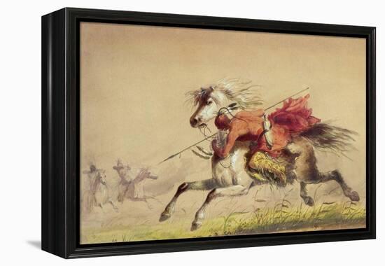 Blue Water Creek Battle, 1855-Alfred Jacob Miller-Framed Premier Image Canvas