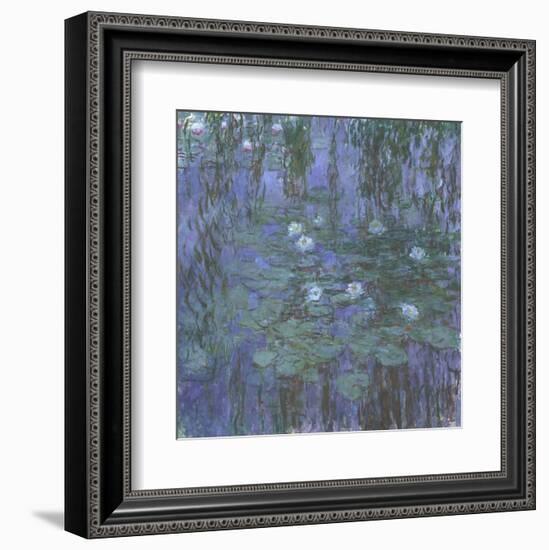 Blue Water Lilies, 1916-1919-Claude Monet-Framed Art Print