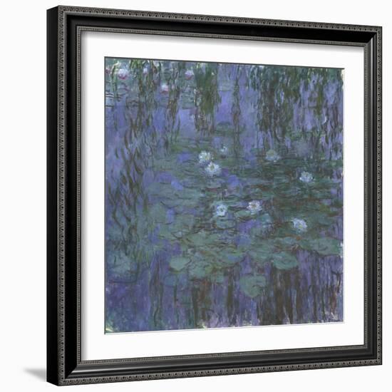 Blue Water Lilies, 1916-1919-Claude Monet-Framed Giclee Print