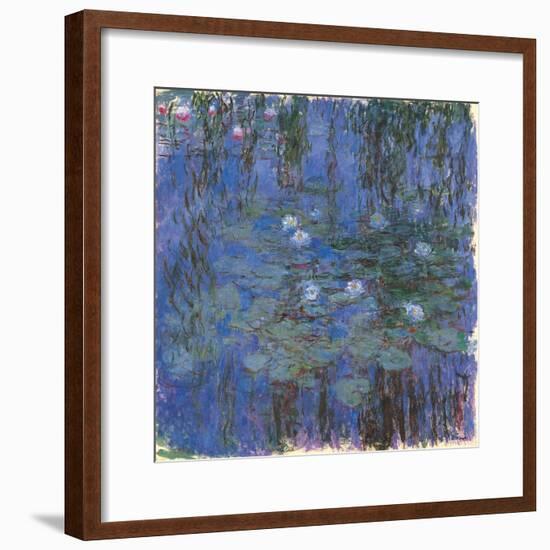 Blue Water Lilies-Claude Monet-Framed Art Print