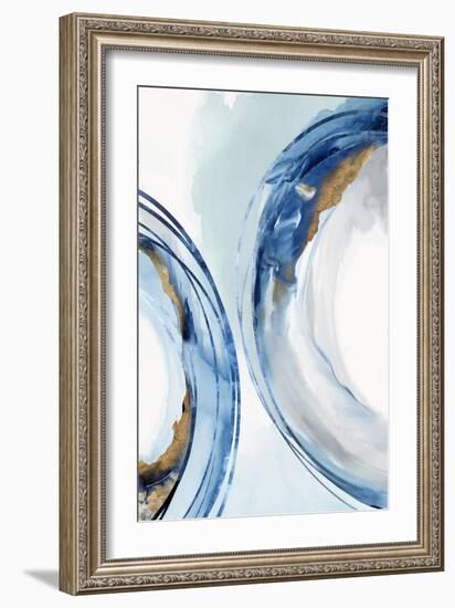 Blue Water Rings II-Emma Peal-Framed Art Print