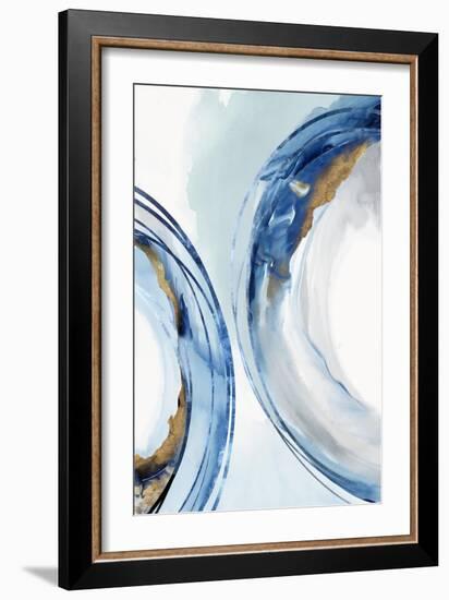 Blue Water Rings II-Emma Peal-Framed Art Print