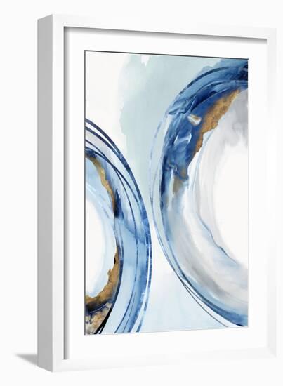 Blue Water Rings II-Emma Peal-Framed Art Print
