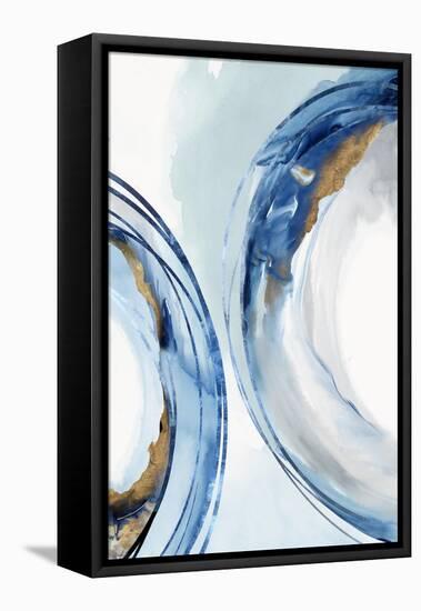 Blue Water Rings II-Emma Peal-Framed Stretched Canvas