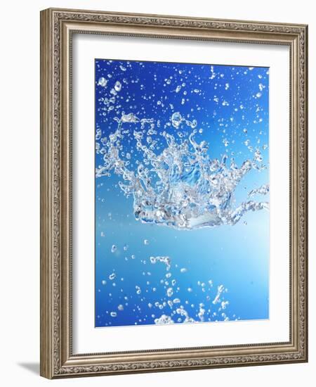 Blue Water with Bubbles-Karl Newedel-Framed Photographic Print