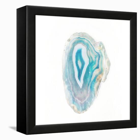 Blue Watercolor Agate Square-Susan Bryant-Framed Stretched Canvas