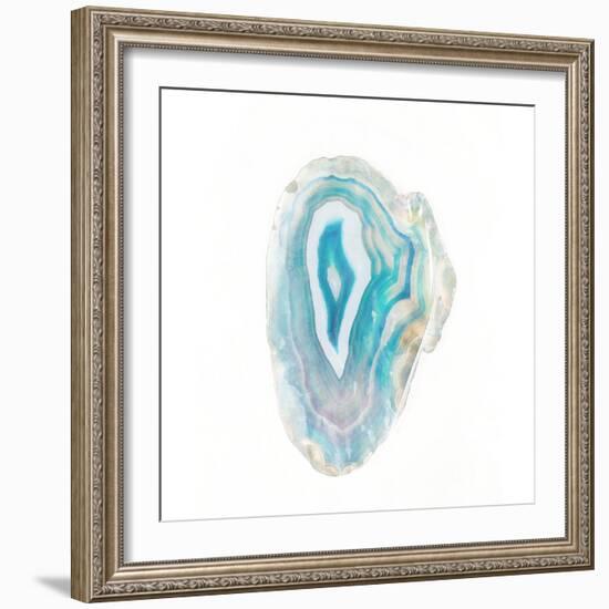 Blue Watercolor Agate Square-Susan Bryant-Framed Premium Giclee Print