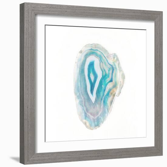 Blue Watercolor Agate Square-Susan Bryant-Framed Premium Giclee Print