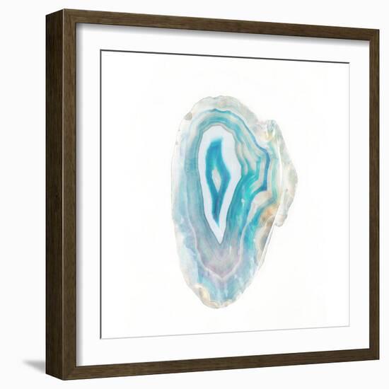 Blue Watercolor Agate Square-Susan Bryant-Framed Premium Giclee Print