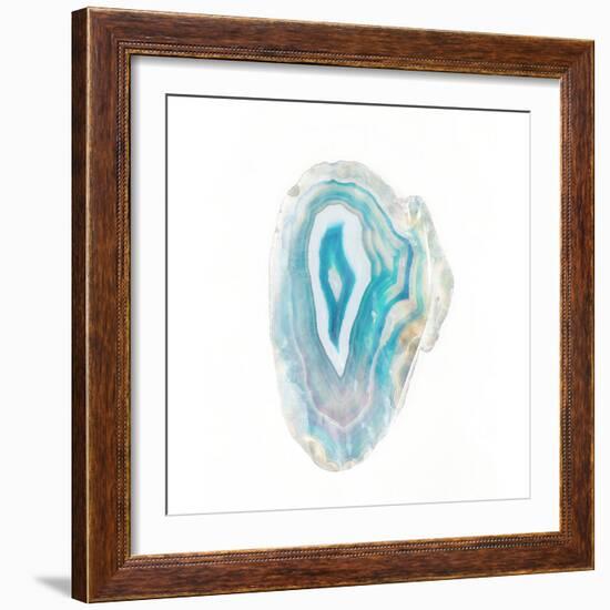 Blue Watercolor Agate Square-Susan Bryant-Framed Premium Giclee Print