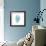 Blue Watercolor Agate Square-Susan Bryant-Framed Premium Giclee Print displayed on a wall