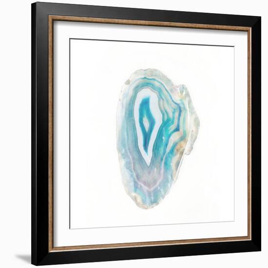 Blue Watercolor Agate Square-Susan Bryant-Framed Premium Giclee Print