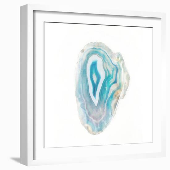 Blue Watercolor Agate Square-Susan Bryant-Framed Premium Giclee Print