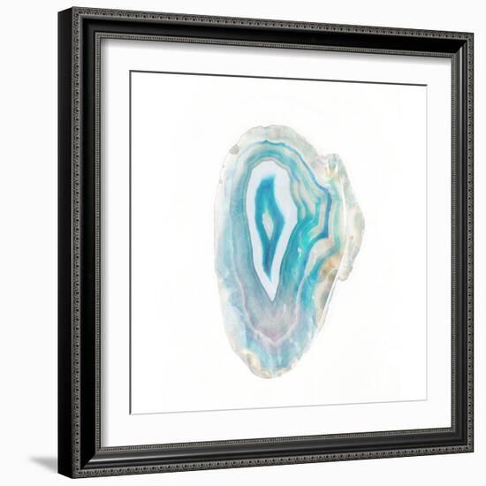 Blue Watercolor Agate Square-Susan Bryant-Framed Premium Giclee Print